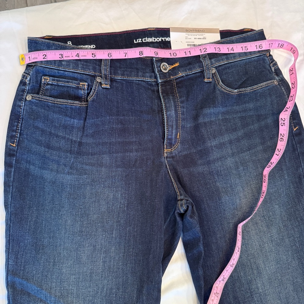 New with tags Liz Claiborne  Boyfriend Skinny Jeans Size 8 - Picture 6 of 7